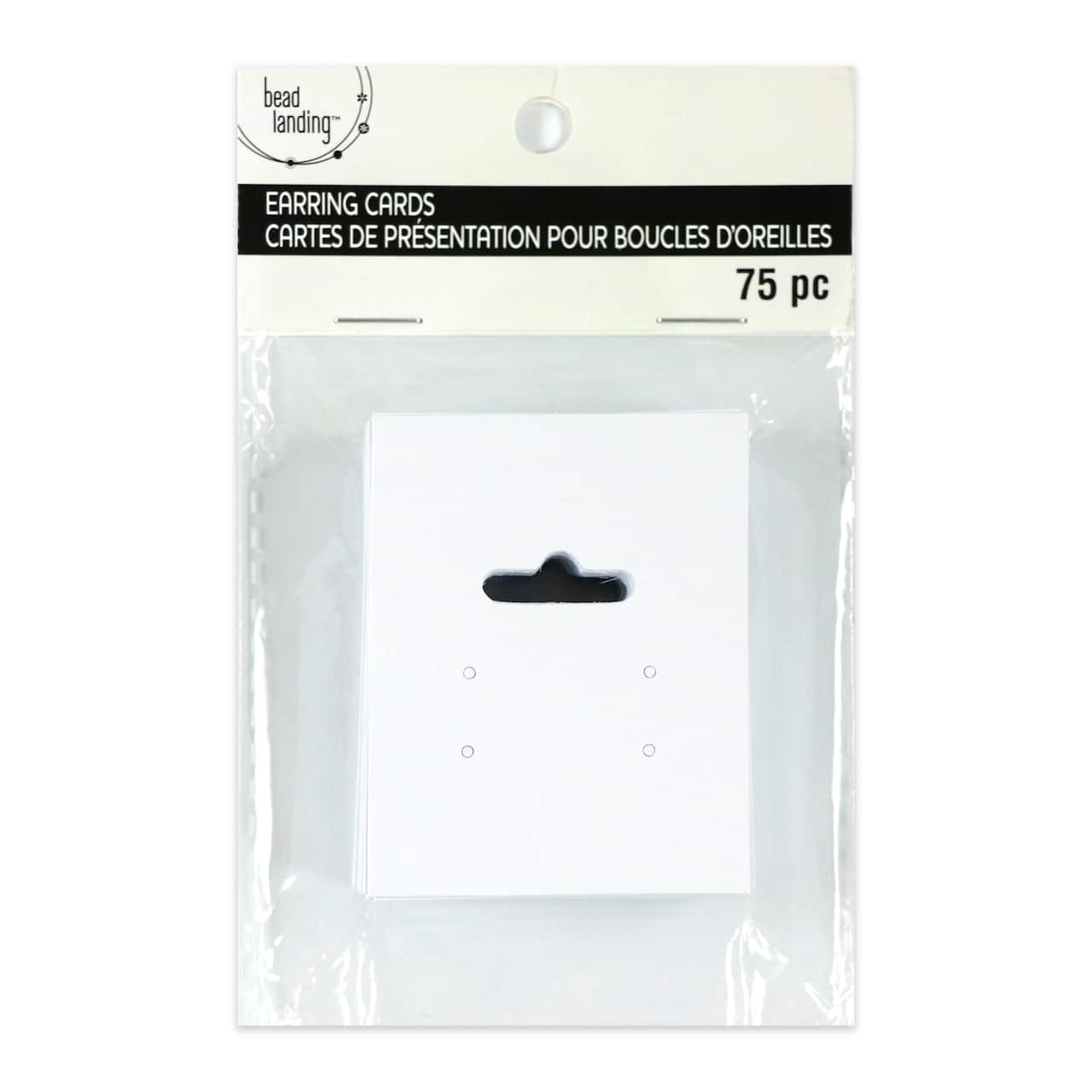 12 Packs: 75 ct. (900 total) White Paper Earring Cards by Bead Landing™
